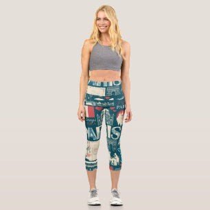 Leggings Capri Vintage parisien : France Élégance