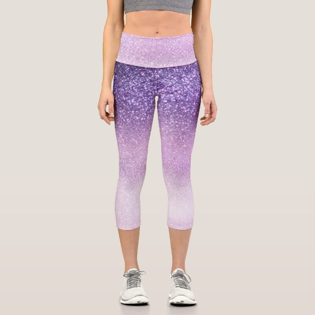 Leggings Capri Violet Lilac Pastel Purple ombre (Recto)