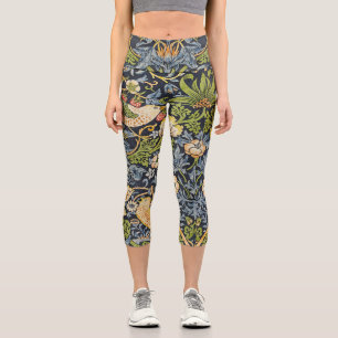 Leggings Capri Voleur de fraises Morris Bleu marine Art fin vinta