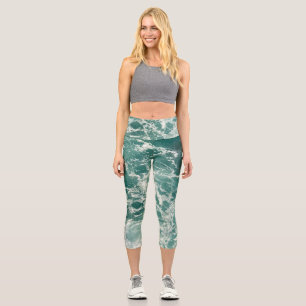 Leggings Capri Waves Blue Green