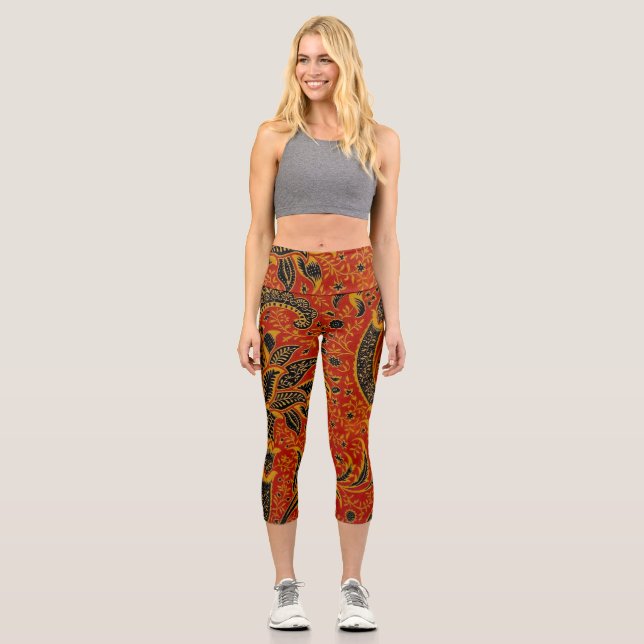 Leggings Capri William Morris Inde Floral rouge (Recto)