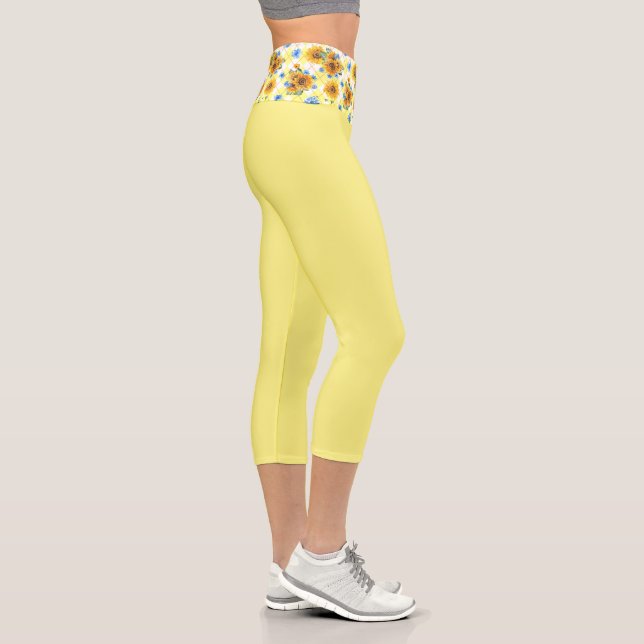 Leggings Capri Yellow Sunflower (Droite)
