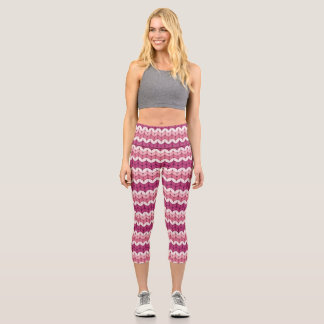 Leggings Capri Zag rose beige