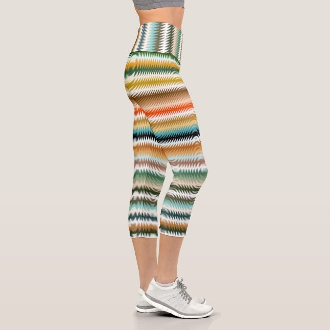 Leggings Capri Zigzag Multicolor Motif  (Droite)
