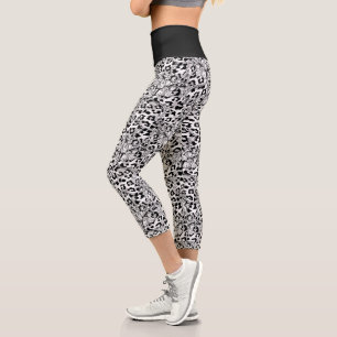 Leggings Capri Zones sauvages et fleurs d'orchidées