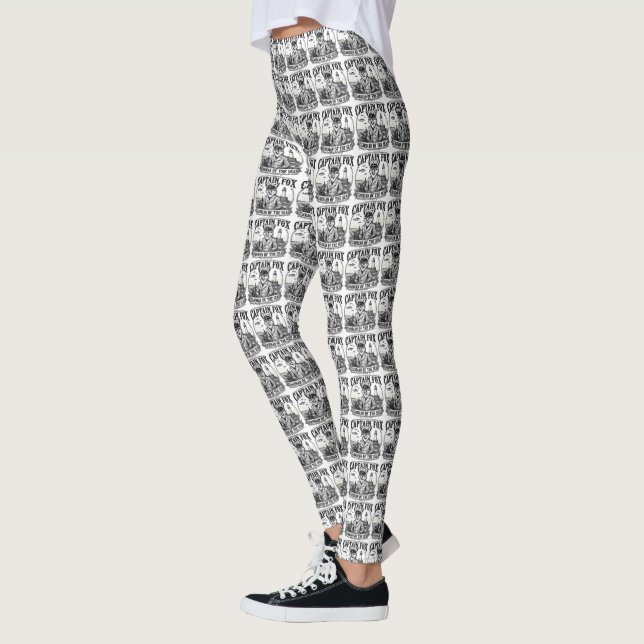 Leggings Captain Fox Guardian of Seas Nautical Design (Gauche)