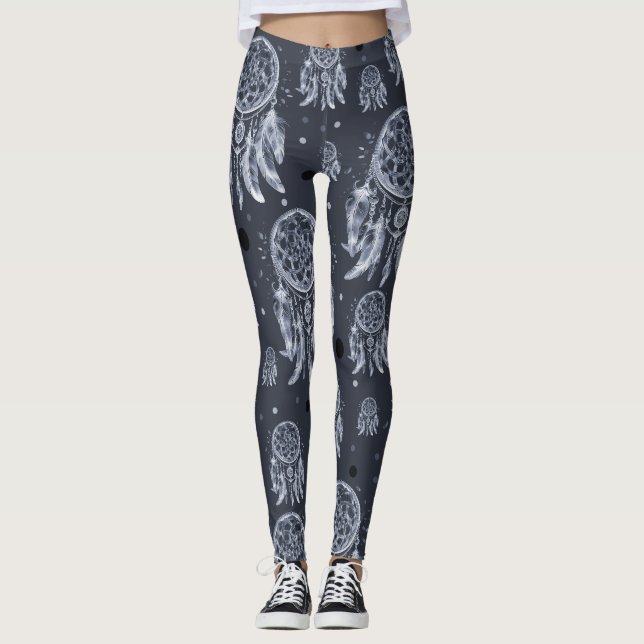 Leggings Capteur de drague bleu marine (Devant)