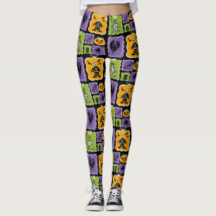 Leggings Caractères d'Halloween mignonnes momies & Skeleton