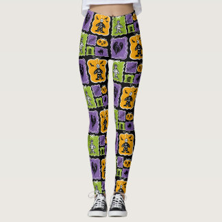 Leggings Caractères d'Halloween mignonnes momies & Skeleton