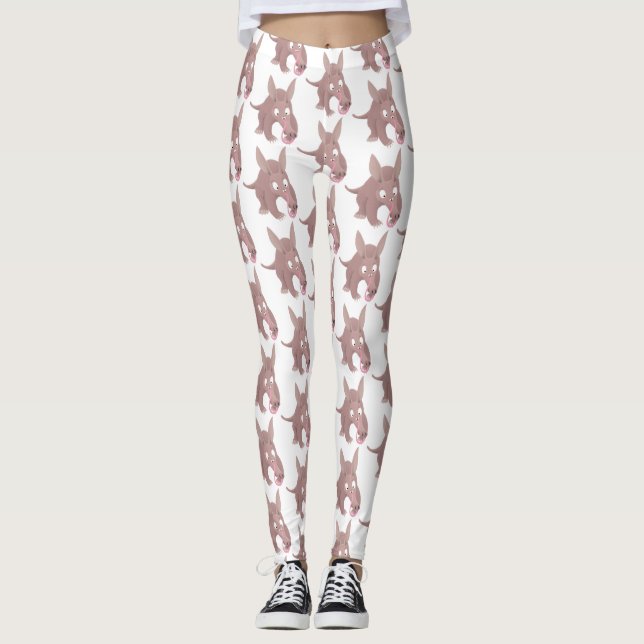 Leggings Caricature amusante de Aardvark (Devant)