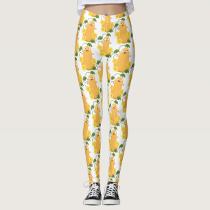 Leggings Caricature citrouille gourde en beuret joyeux
