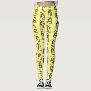 Leggings Caricature de bébé gorille joyeux
