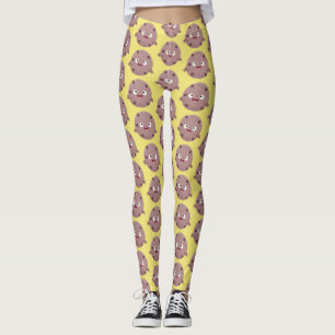 Leggings Caricature de biscuit à puce en chocolat