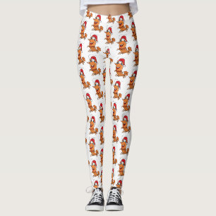 Leggings Caricature de crevettes de Noël joyeux