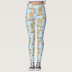 Leggings Caricature de dromadaire joyeux et souriant