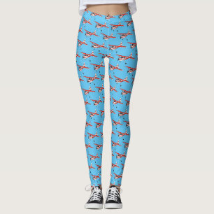 Leggings Caricature de l'avion à train de vélo