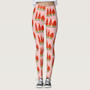 Leggings Caricature de piments chantants mignons