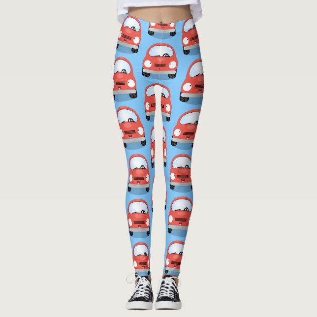 Leggings Caricature de voitures Cute kawaii (Devant)