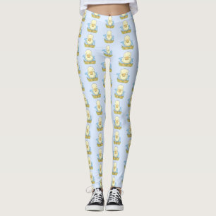 Leggings Caricature jaune mignon pour canard bébé