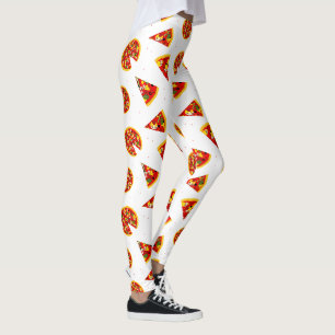 Leggings Caricature Motif de pizza