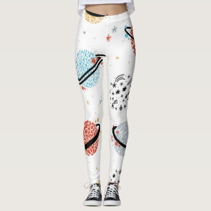 Leggings Caricatures cosmiques : Merveilles spatiales Vinta