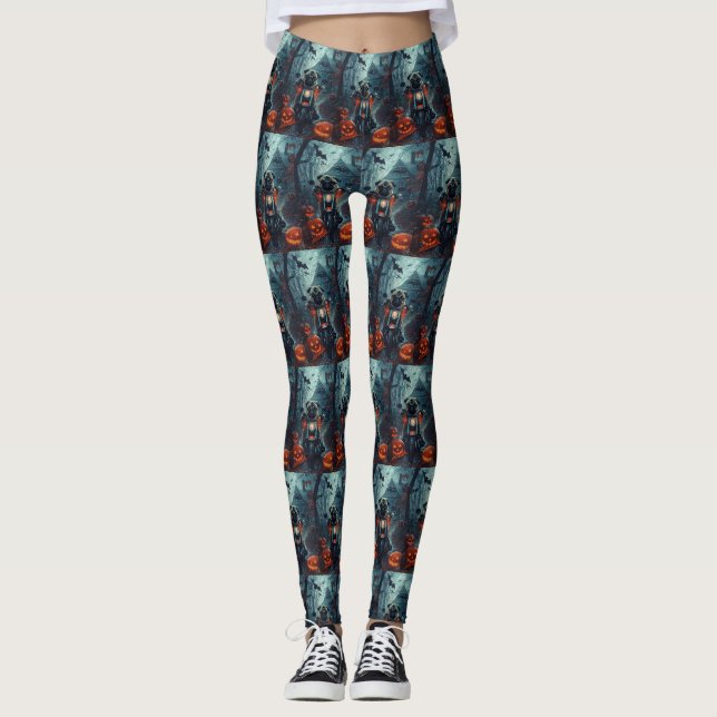 Leggings Carlin équitation moto Halloween effroi (Devant)