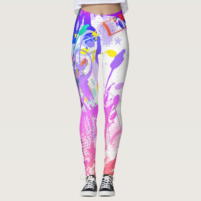 Leggings Carnaval Boud Madness & Notes musicales (Devant)