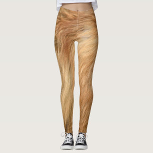 Leggings Carreau Motif de fourrure Red Fox