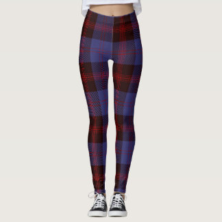 Leggings Carreaux de buffle bleu marine rouge