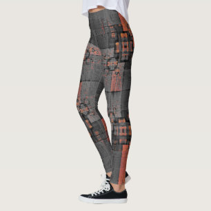 Leggings Carrefour orange et gris