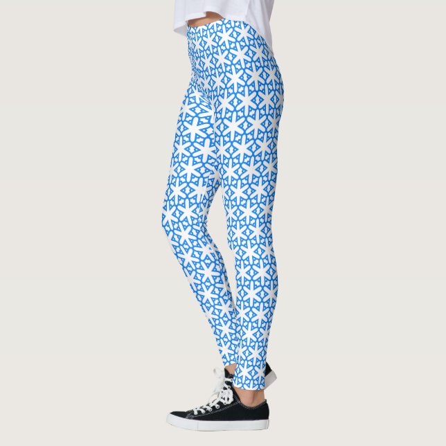 Leggings Carrelage bleu bleu azur (Gauche)