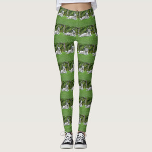 Leggings Carrelage de Prairie Verte au Tigre Blanc Sourire