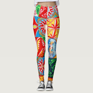 Leggings Carrelage méditerranéen coloré DolcPatchwork Leggi