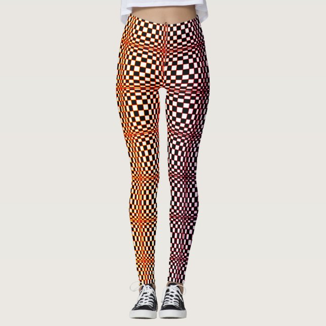 Leggings Carrés 10 de résumé (Devant)