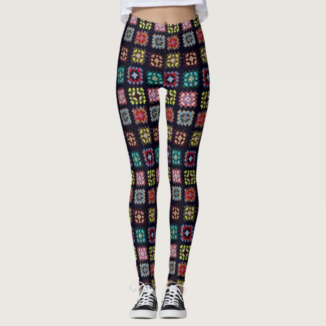 Leggings Carrés de mamie (Devant)