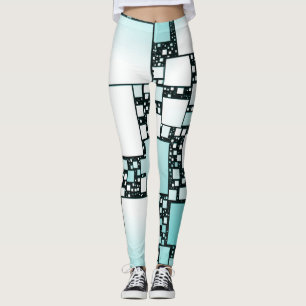 Leggings carrés turquoise