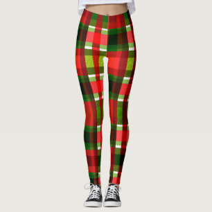 Leggings Carrés Vichy à carreaux de Noël Buffalo Plaid