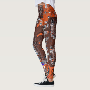 Leggings Carte circuit imprimé circuit orange PCB