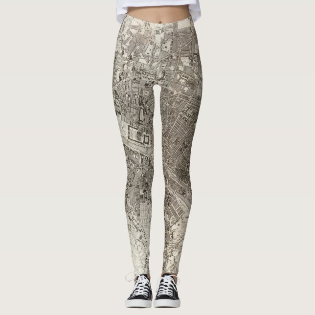 Leggings Carte de Paris (Devant)