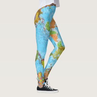 Leggings Carte du monde. Les légumineuses scolaires. Mème D