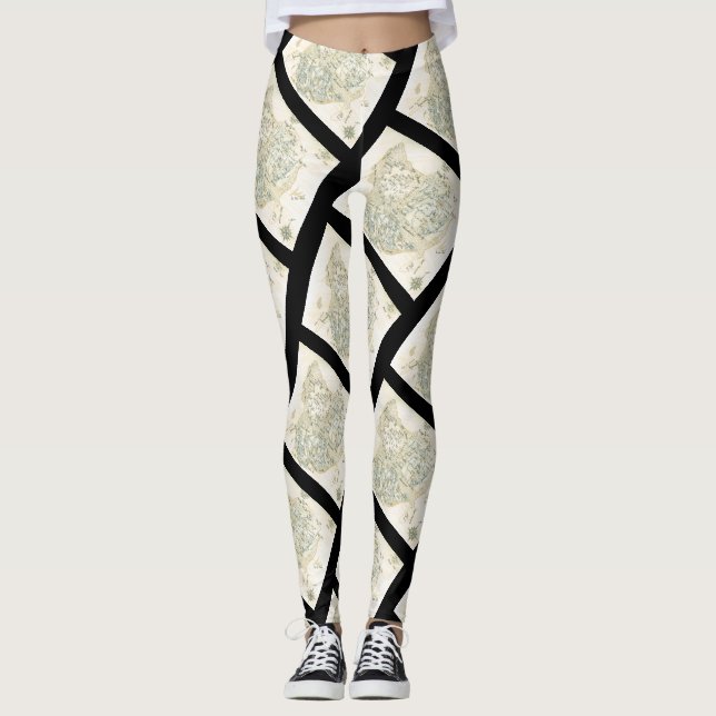 Leggings Carte étiquetée de Trino (Devant)
