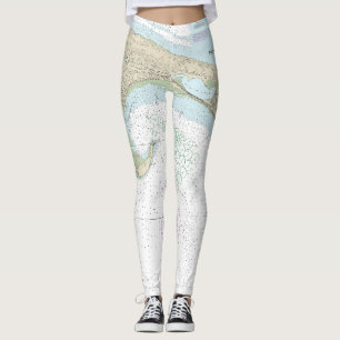 Leggings Carte marine du port de Provincetown 13249