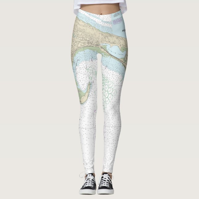 Leggings Carte marine du port de Provincetown 13249 (Devant)