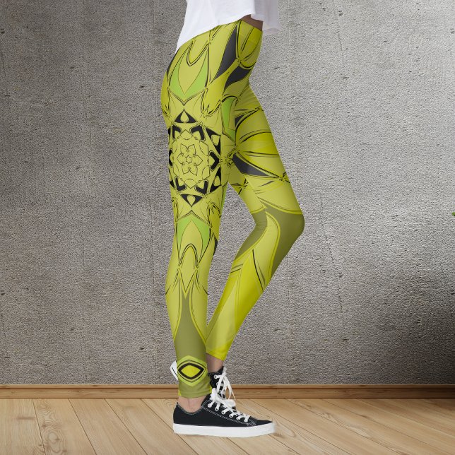 Leggings Carton Mandala Flower Green (Créateur téléchargé)