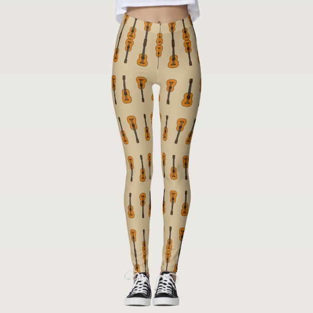 Leggings Carton simple de guitare acoustique (Devant)