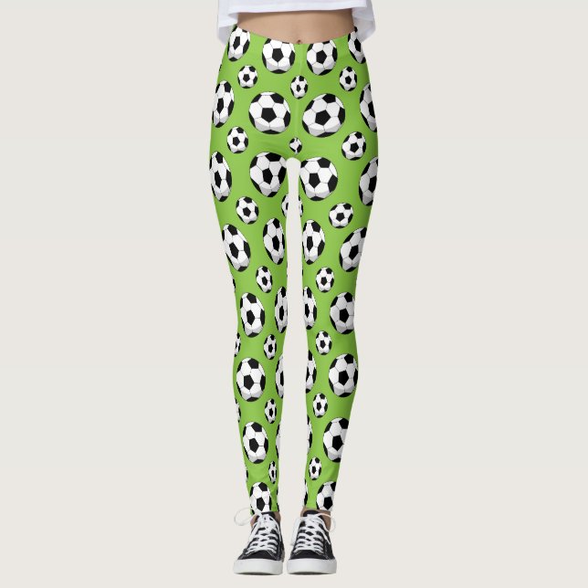 Leggings Cartoon Soccer Ball Pattern (Devant)