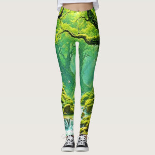 Leggings Cascade de la jungle luxuriante Bliss