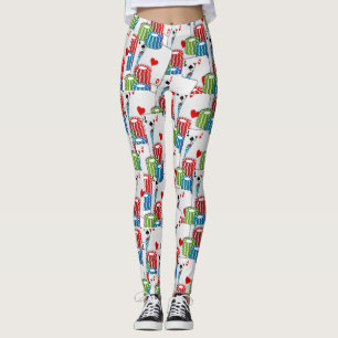 Leggings Casino Las Vegas jeu de carte Blackjack Poker