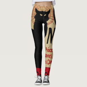 Leggings Ce Soir Conversation Noir Chat noir, Art Nouveau V