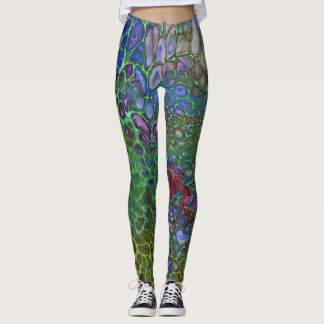 Leggings Cellules psychédéliques leggements sombre